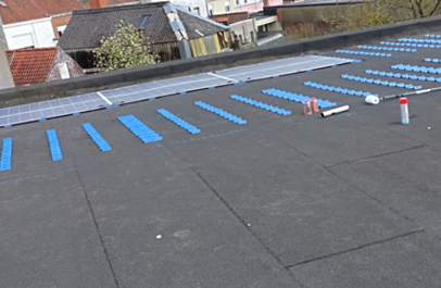 foto van installatie in opbouw