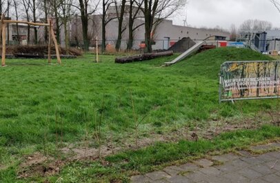 Afbeelding van het groen aangelegd in de wijk