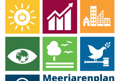 cover meerjarenplan Heuvelland met SDG-iconen