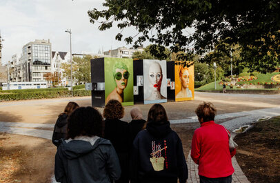 Vrouwen in het Leopoldpark Oostende