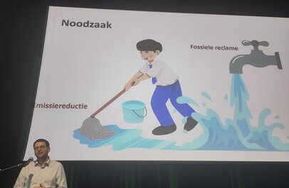 foto van presentatie op Klimaatdag