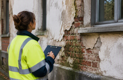 persoon doet nazicht woning