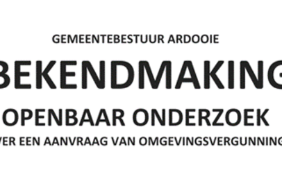 Bekendmaking openbaar onderzoek