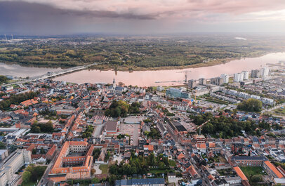 luchtfoto van de gemeente Temse