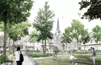 ontwerpbeeld van de aanleg