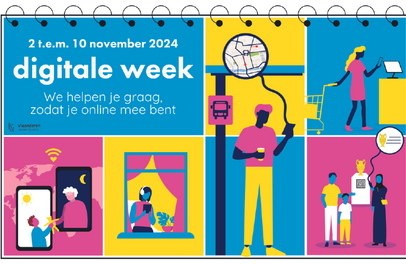 Campagnebeeld digitale week: we helpen je graag, zodat je online mee bent