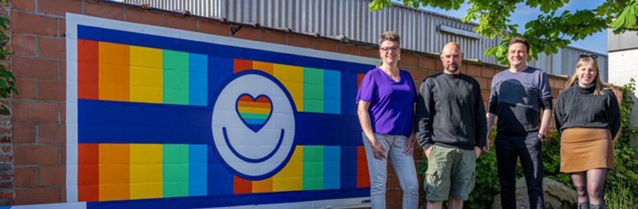 Muurschilderij in Lebbeke over LGBTQI+