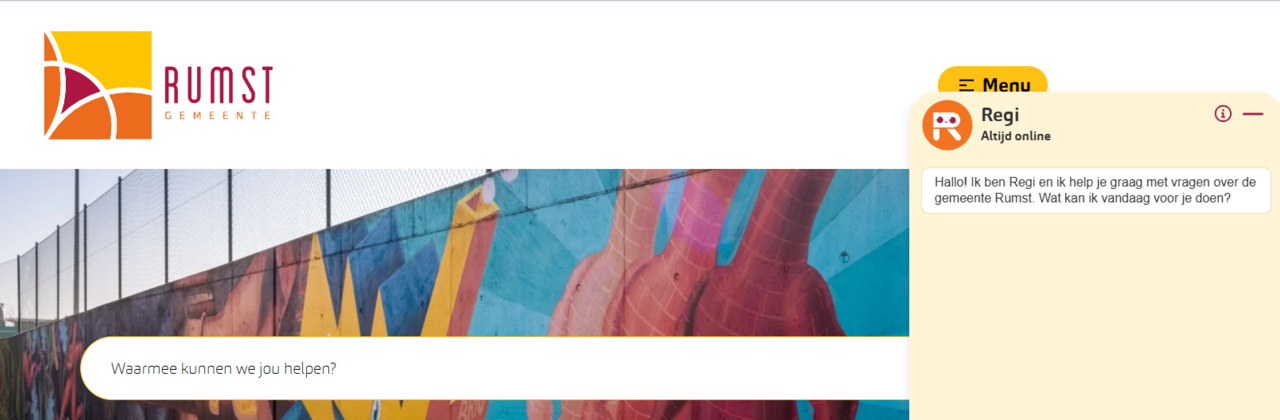 Landingspagina website gemeente Rumst
