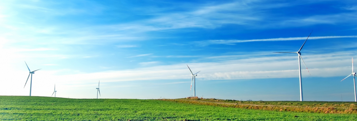 Windmolens op het platteland