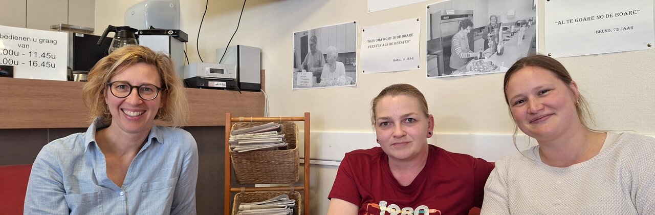 Van links naar rechts: Karen Viaene, Christel Depaepe, Yentl Cobbaert