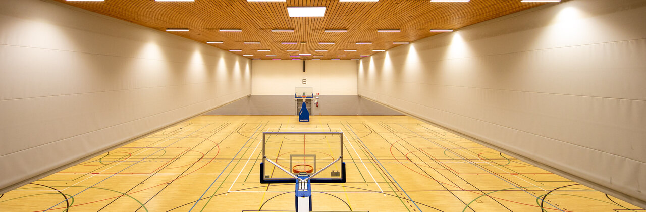 foto van één van de sportzalen waar relighting is toegepast