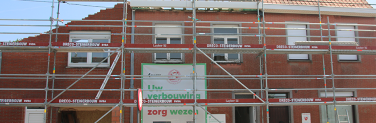 Stelling op weg voor huis