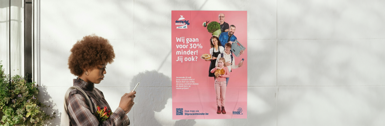 Affiche op straat: 30 procent minder campagne