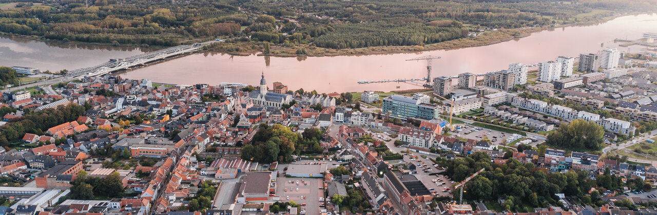 luchtfoto van de gemeente Temse