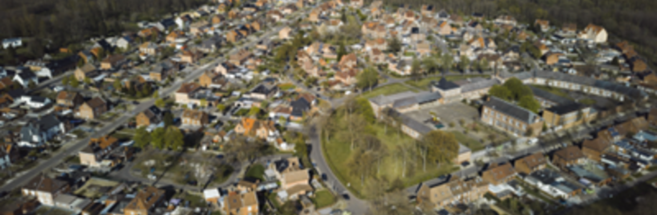 luchtfoto van de wijk
