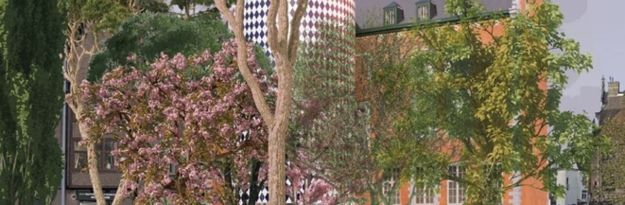 Ontwerp van aanbouw bij stadhuis