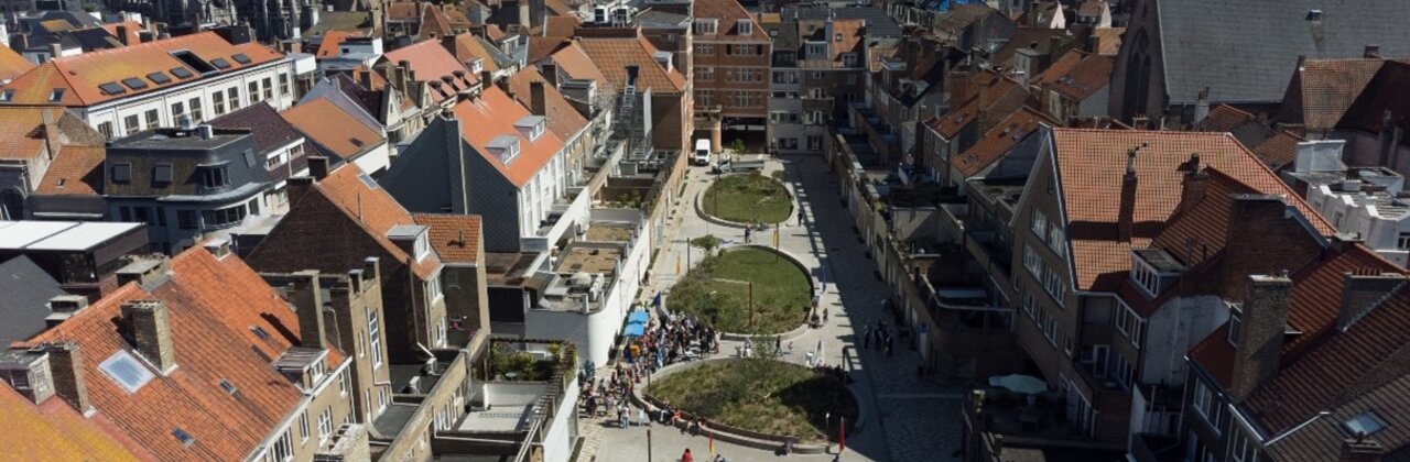 luchtfoto van het gerealiseerde project