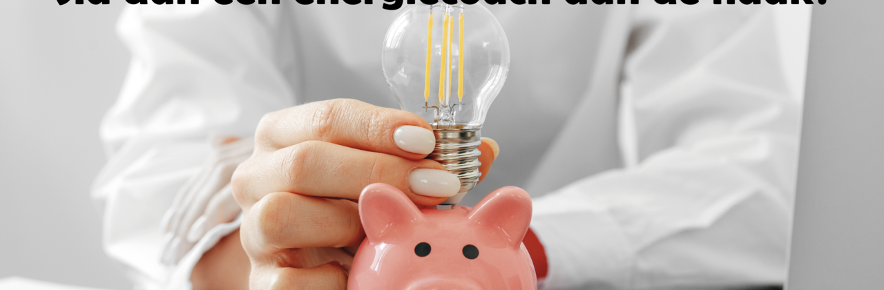 affiche met spaarpot en ledlamp