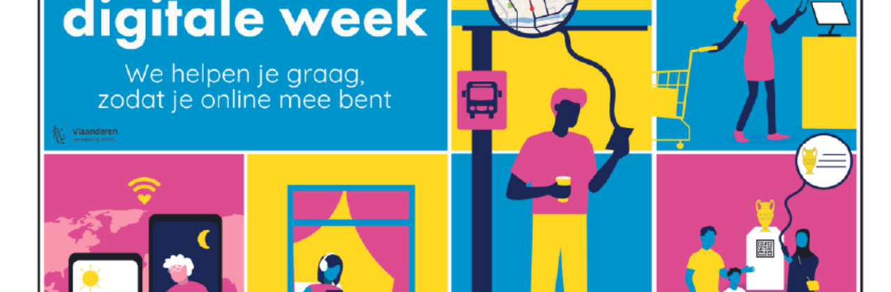 Campagnebeeld digitale week: we helpen je graag, zodat je online mee bent