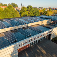 Zonnepanelen op stadsfeestzaal in Aarschot