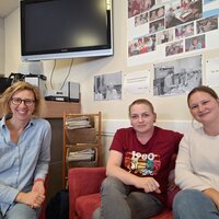 Van links naar rechts: Karen Viaene, Christel Depaepe, Yentl Cobbaert