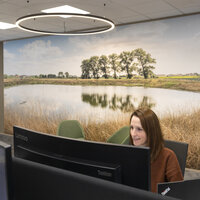 Medewerker aan onthaal voor natuur