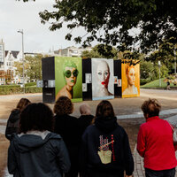 Vrouwen in het Leopoldpark Oostende
