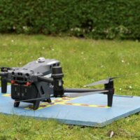 thermodrone op een grasveld