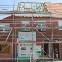 Stelling op weg voor huis