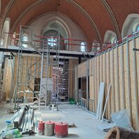 Kerk van Oudenaken tijdens de werken