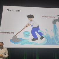 foto van presentatie op Klimaatdag