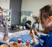 Outreacher op huisbezoek