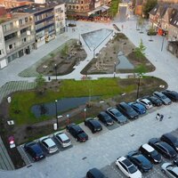 luchtfoto van project met nieuwe groenvakken