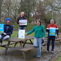 Inwoners met campagnebeeld
