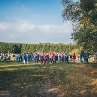 Kinderen in natuurgebied