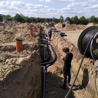 foto van graafwerken voor aanleg warmtenet