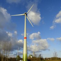 foto windturbine in het landschap