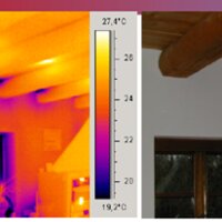 foto van thermoscanner en -scans
