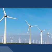 foto windturbines op een rij