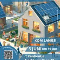 campagnebeeld met woning waarbij klimaatingrepen gebeuren