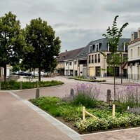 foto van heraangelegde hoofdweg