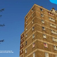 foto appartementsblok kikvorsperspectief