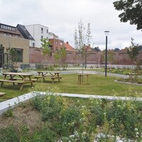 Afbeelding van de binnentuin 