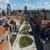 luchtfoto van het gerealiseerde project