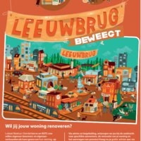 affiche 'Leeuwbrug beweegt!'