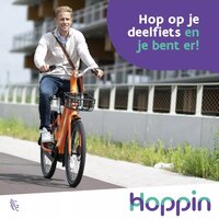 Hop op je deelfiets en je bent er!