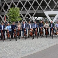 Vervoerregio Mechelen groepsfoto deelfietsen